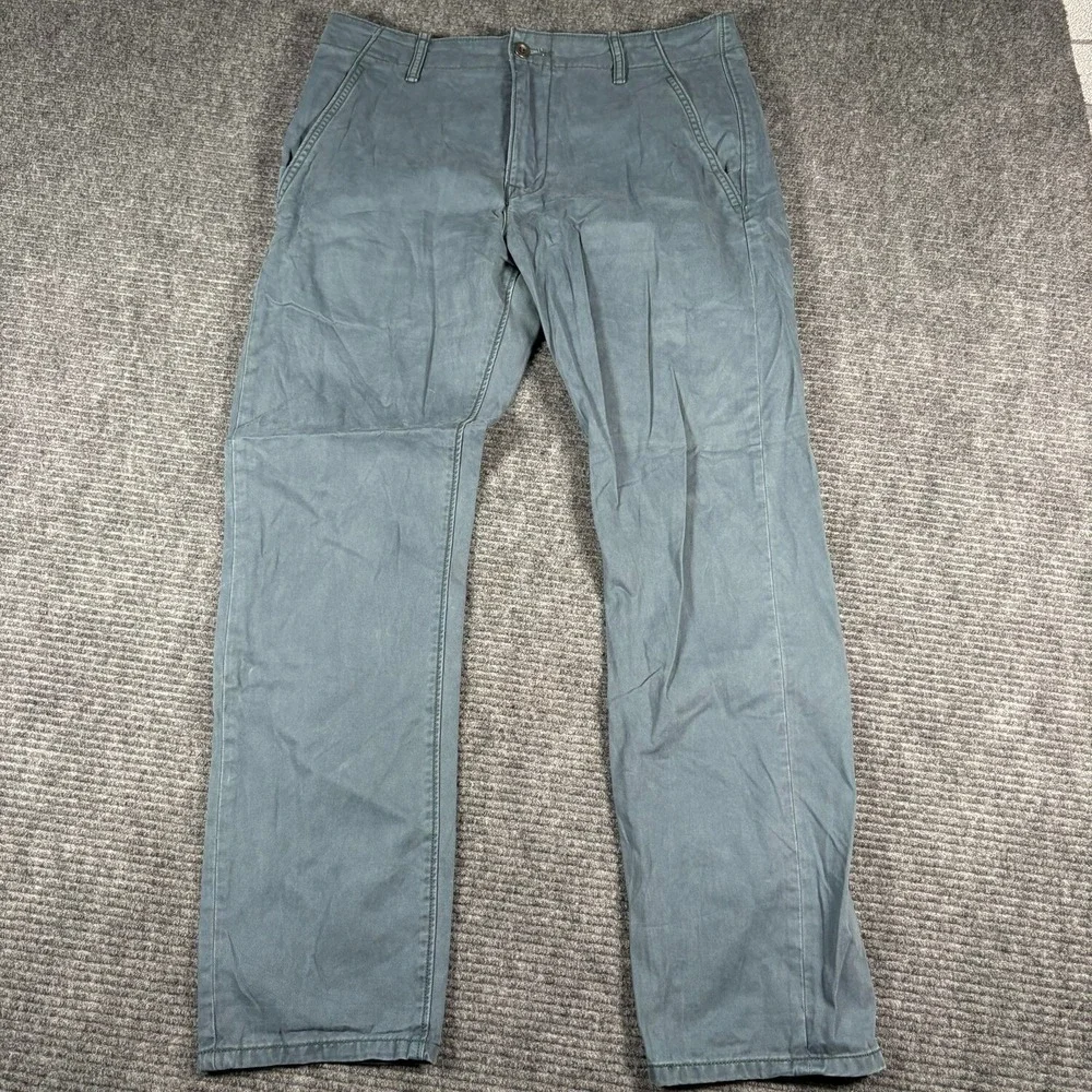 Levi's Chino Pants Mens 32x30 Blue Gray Excellent Straight Leg Flap Pocket